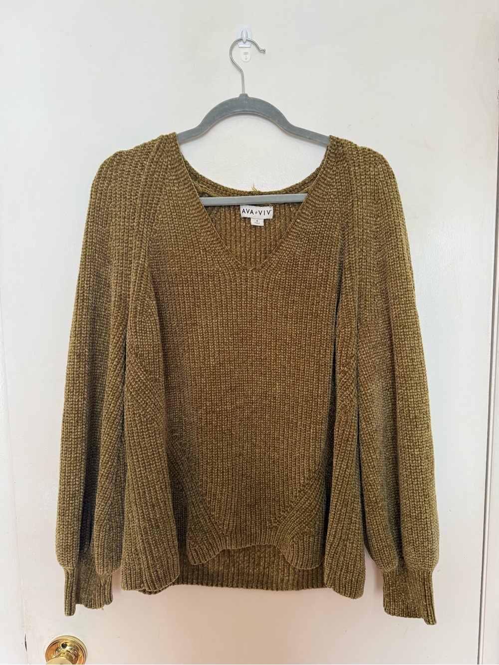 Olive Green Bell Sleeve Sweater